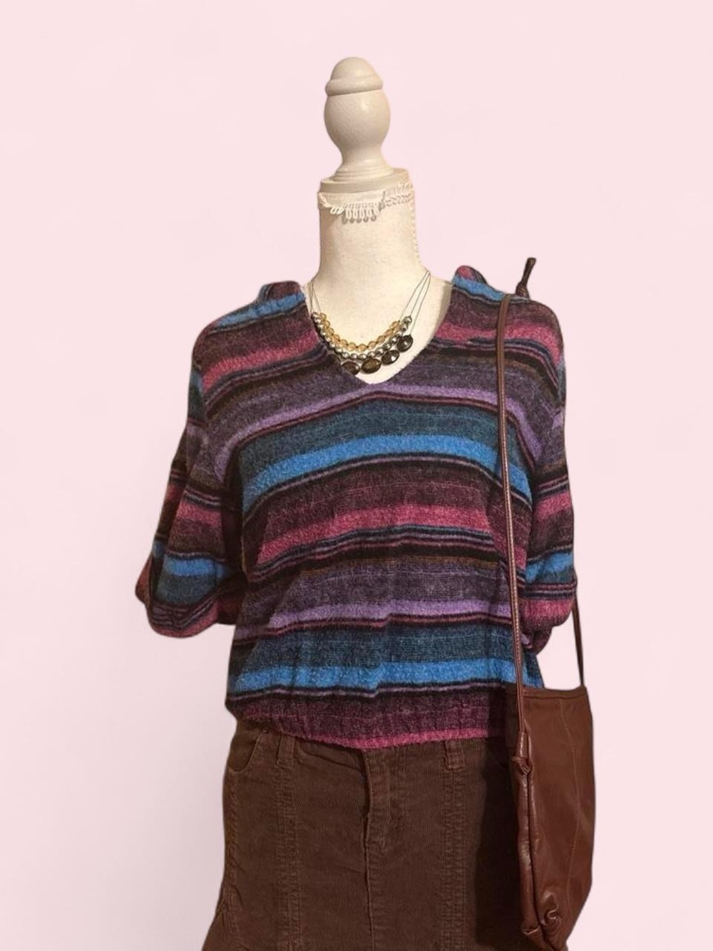Vintage Colorful Striped Top